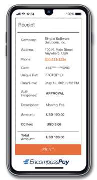 Encompass Pay Receipt